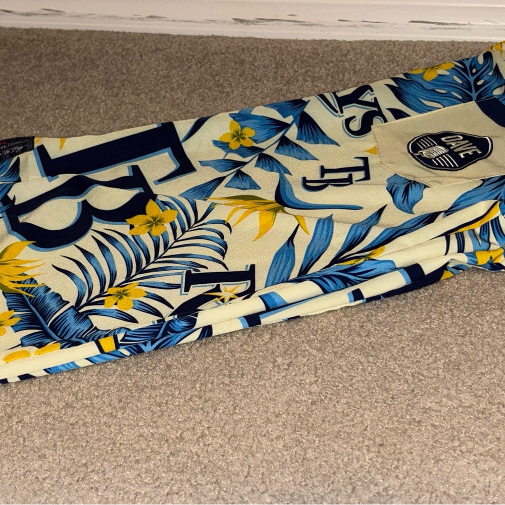 Dave Wills Match-Up Tampa Bay Rays Baseball Hawaiian Shirt SGA Giveaway Size M - Picture 13 of 15